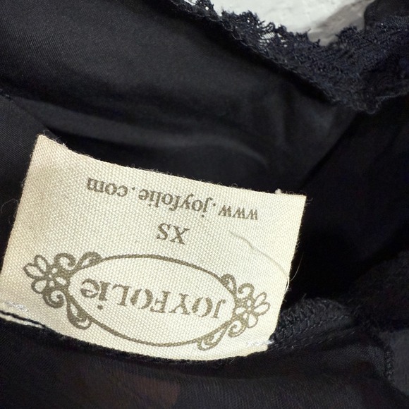 Joyfolie Womens Dress Black XS Gothic Witchy Flowy Artsy Dark Romantic Fairycore - Picture 9 of 12